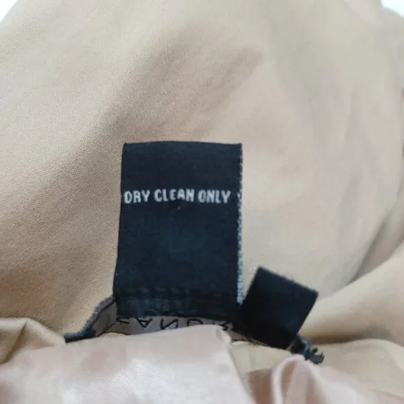 Sandro Sportswear Trench Coat Jacket Length Classic Tan Womens Medium - Picture 9 of 12